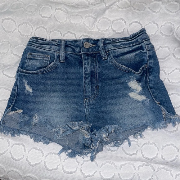 willow root Pants - Dark blue jean shorts